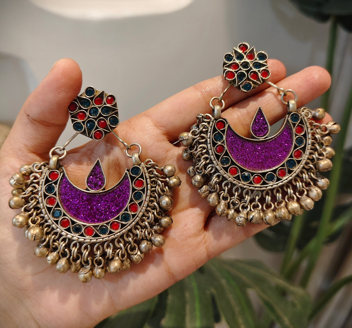 Beautiful Afghani Vintage Big Chaandbali Earrings