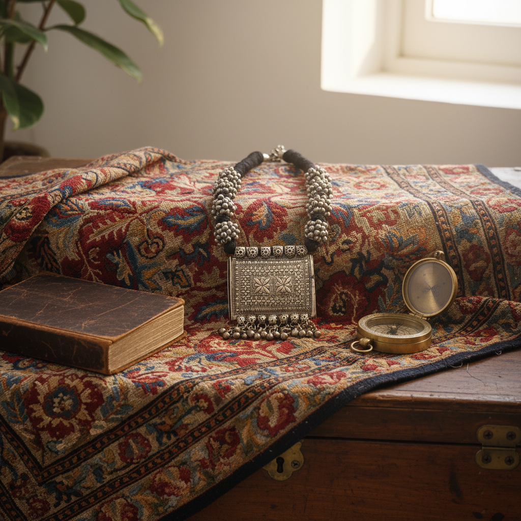 Beautiful Designer Afghani Pendant With Ghungroo Gutchha Dori