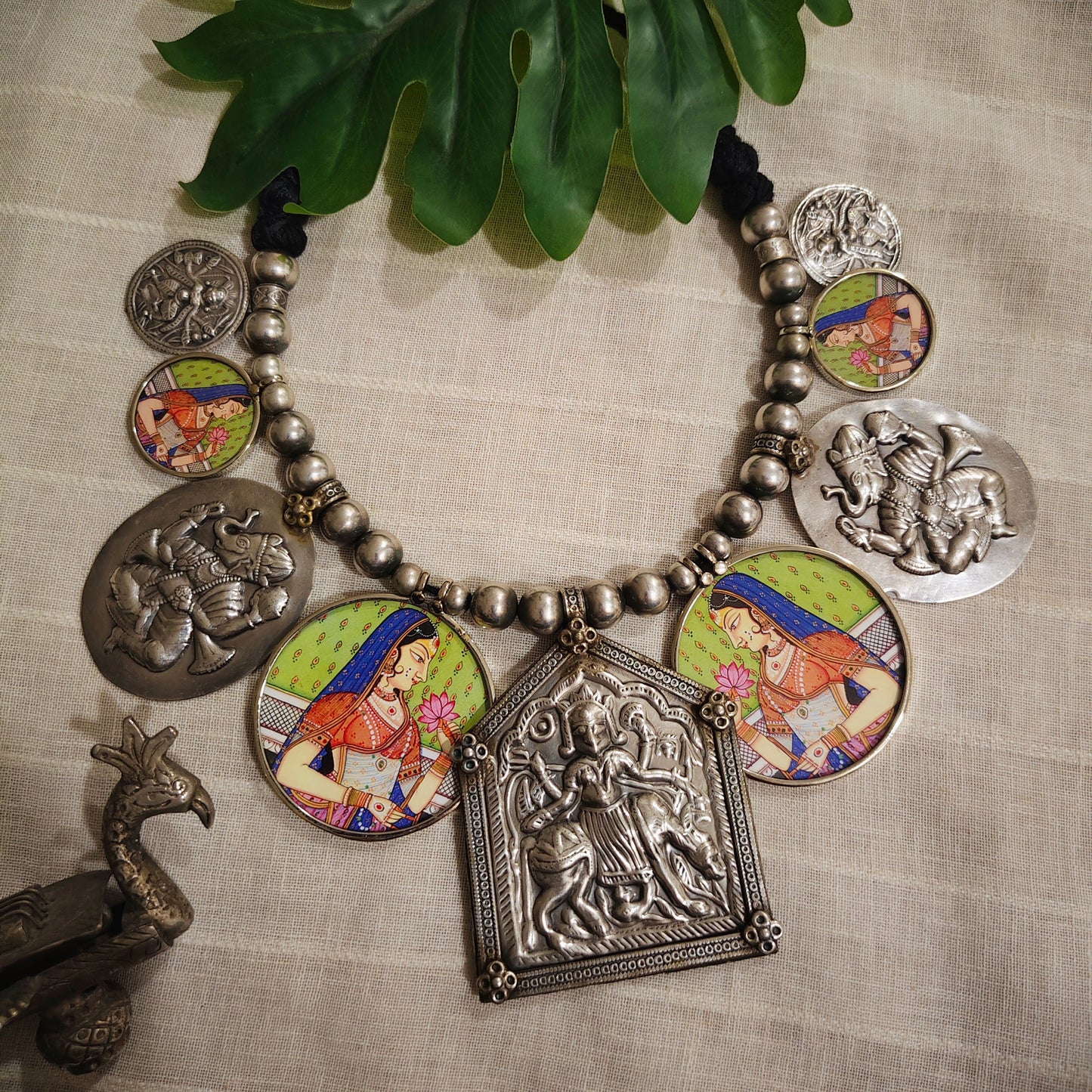 Beautiful Designer Painting Paatri Mix Neckpiece