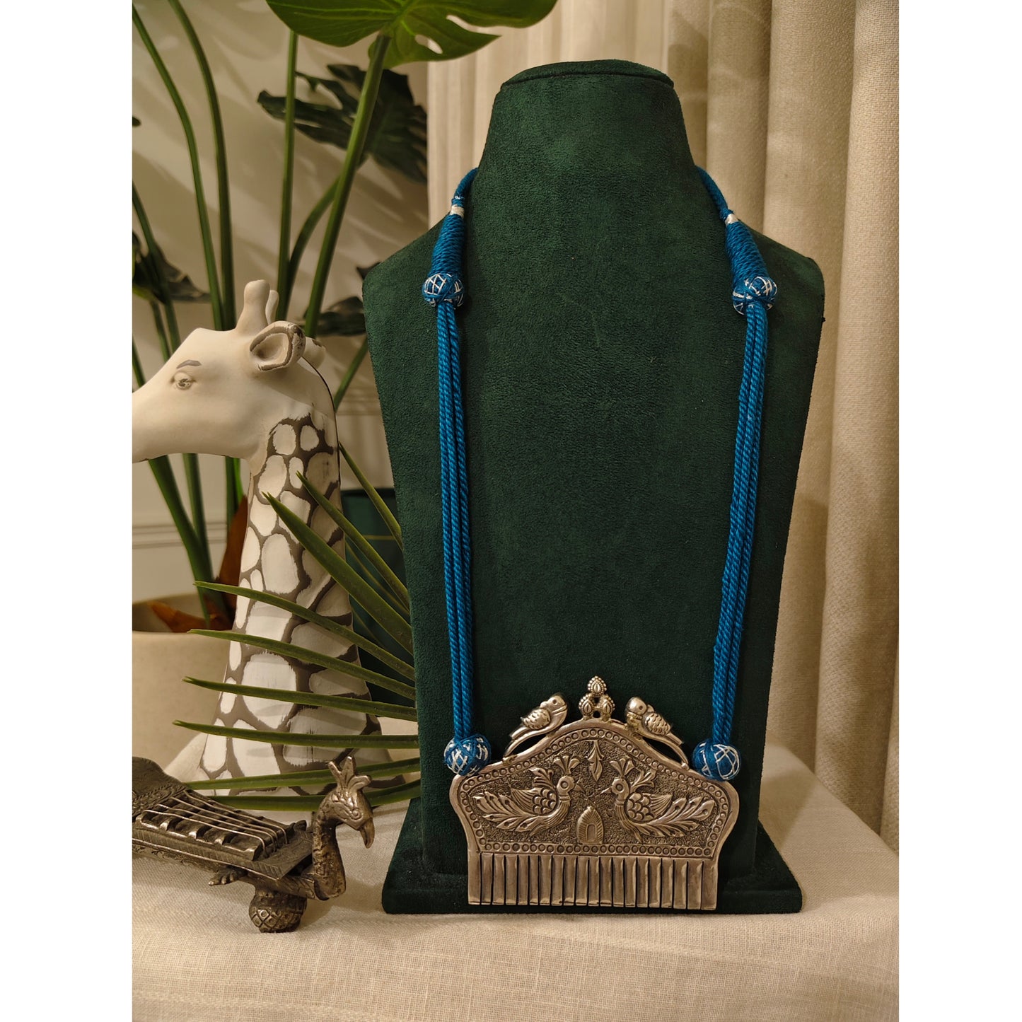 Beautiful Designer Brass Pendant With Handmade Dori Necklace