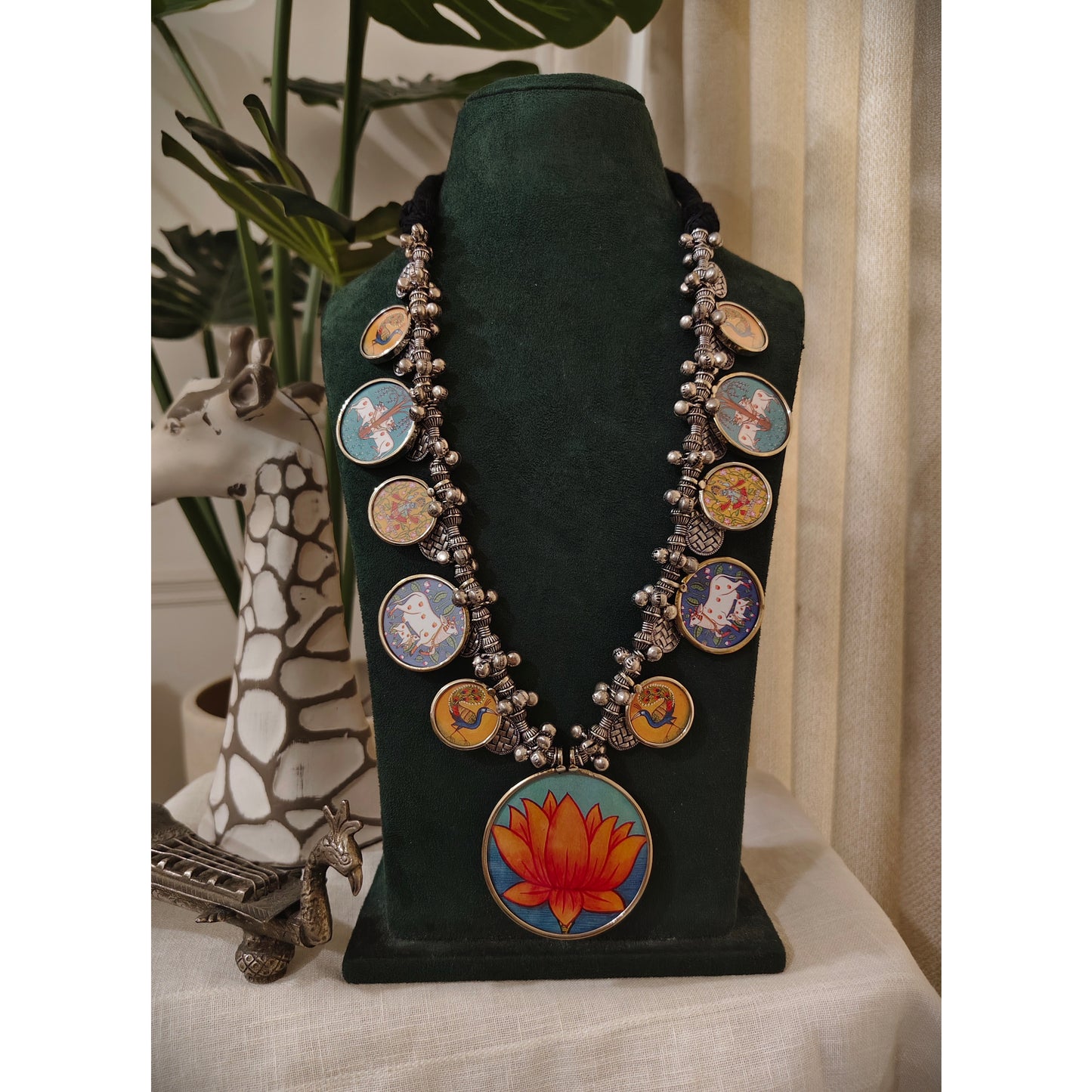 Beautiful Designer Painting Mix Long Necklace
