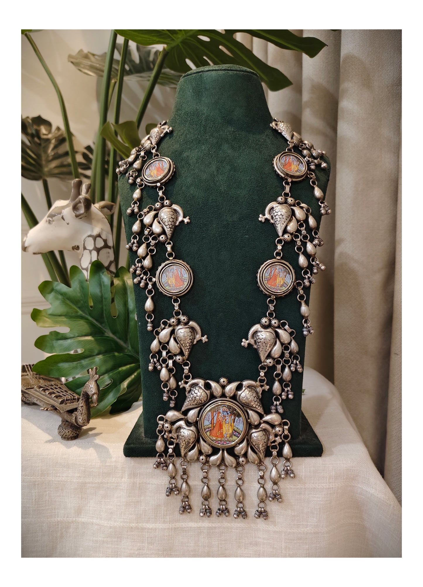 Beautiful Designer Painting Tota Necklace