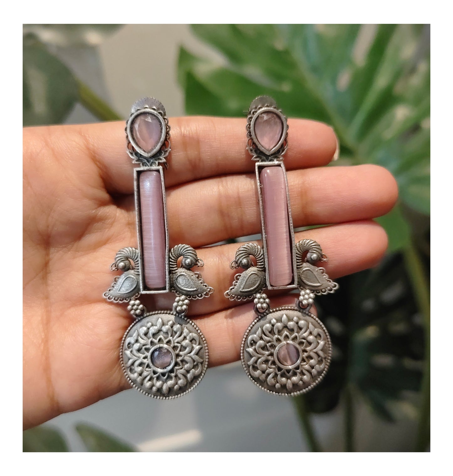 Beautiful Designer Stone Embedded Earrings