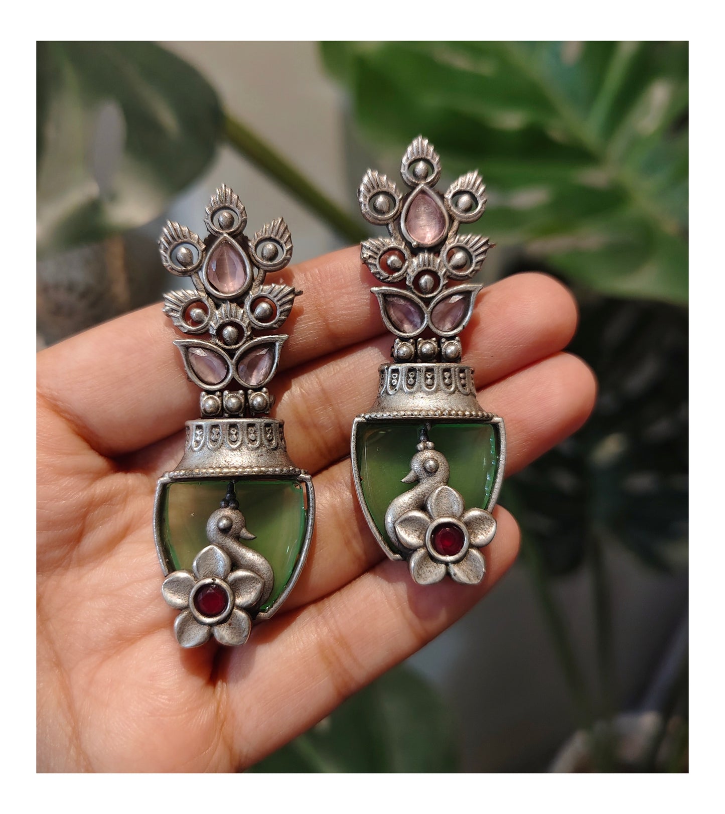 Beautiful Designer Stone Embedded Earrings