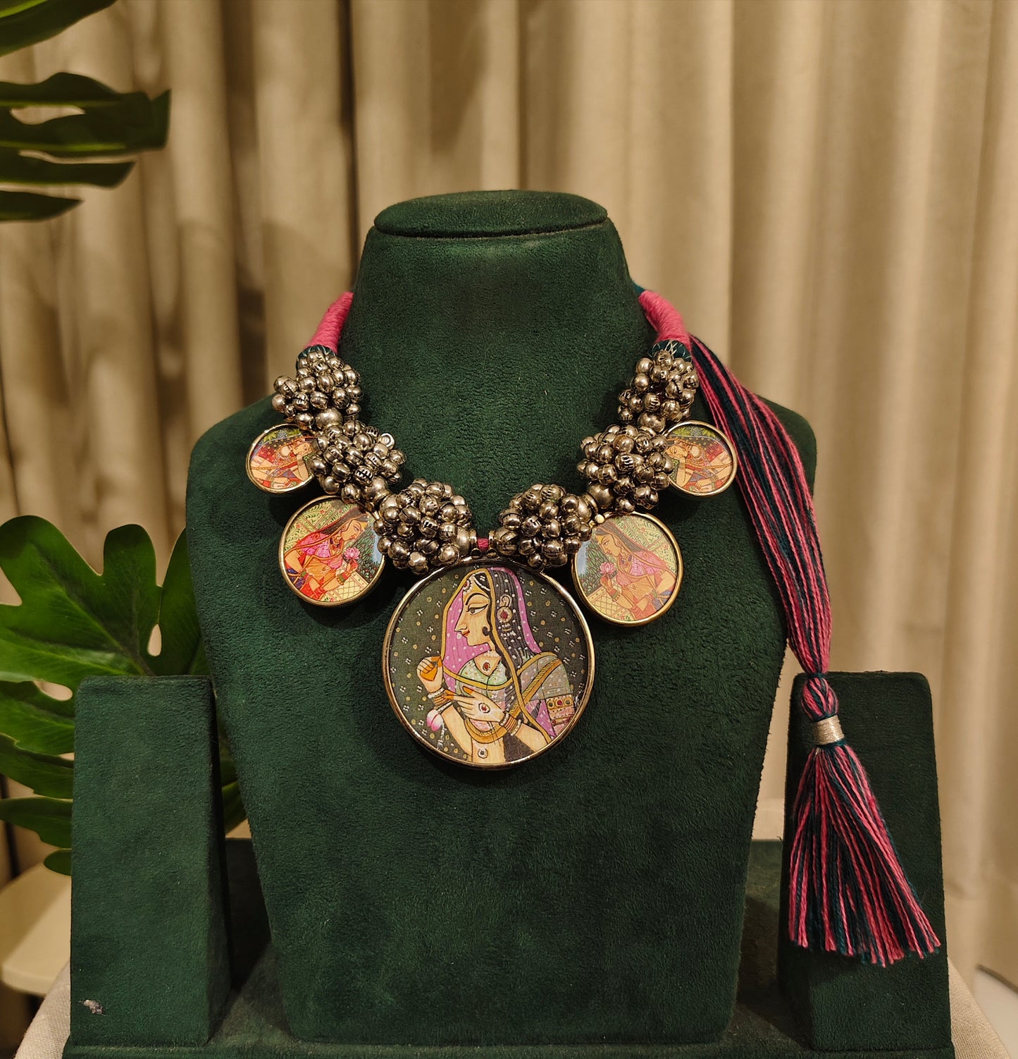Beautiful Designer Ghungroo Ball Painting Mix Neckpiece