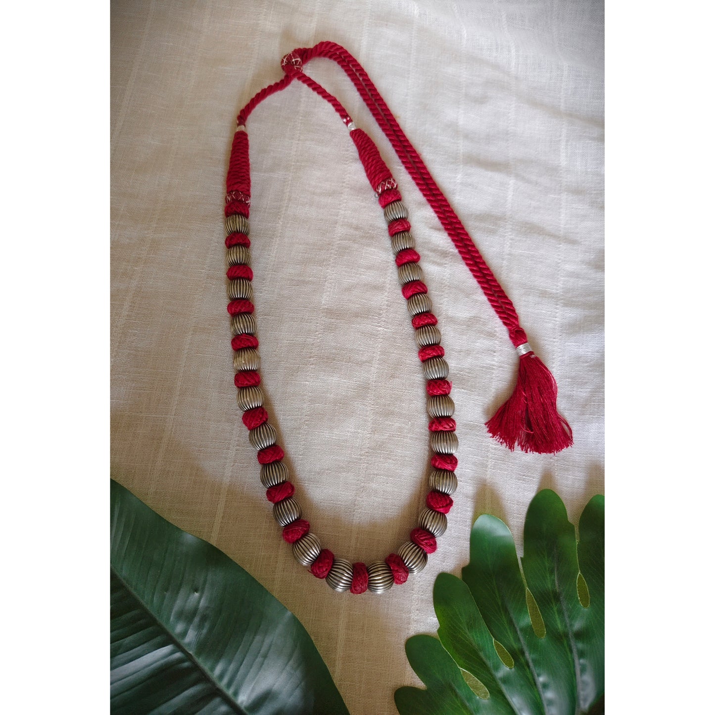 Beautiful Designer Brass Balls With Thread Balls Necklace