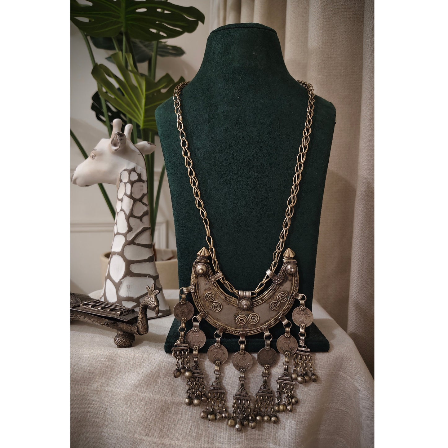 Beautiful Designer Afghani Vintage Chaand Necklace