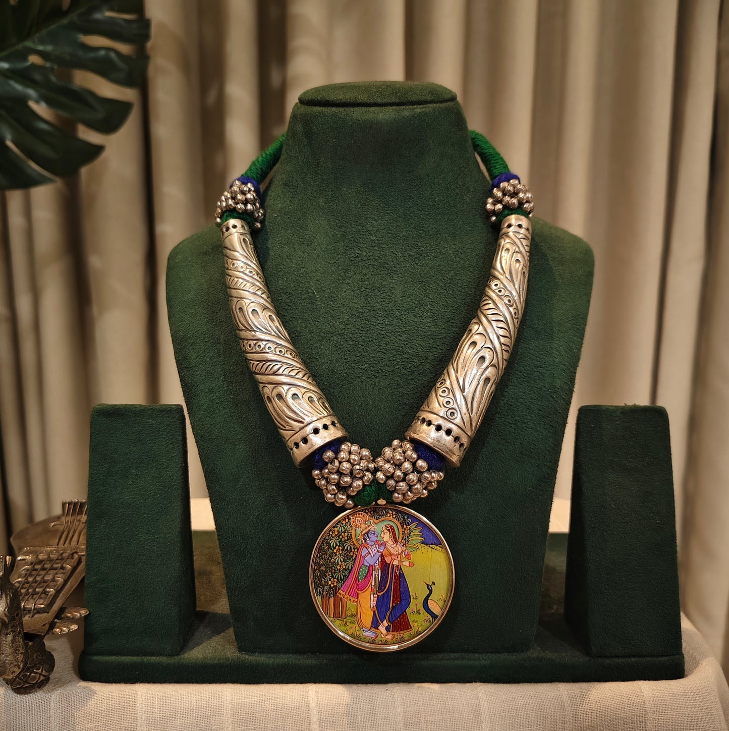 Beautiful Designer Painting Pendant Hasli Style Necklace
