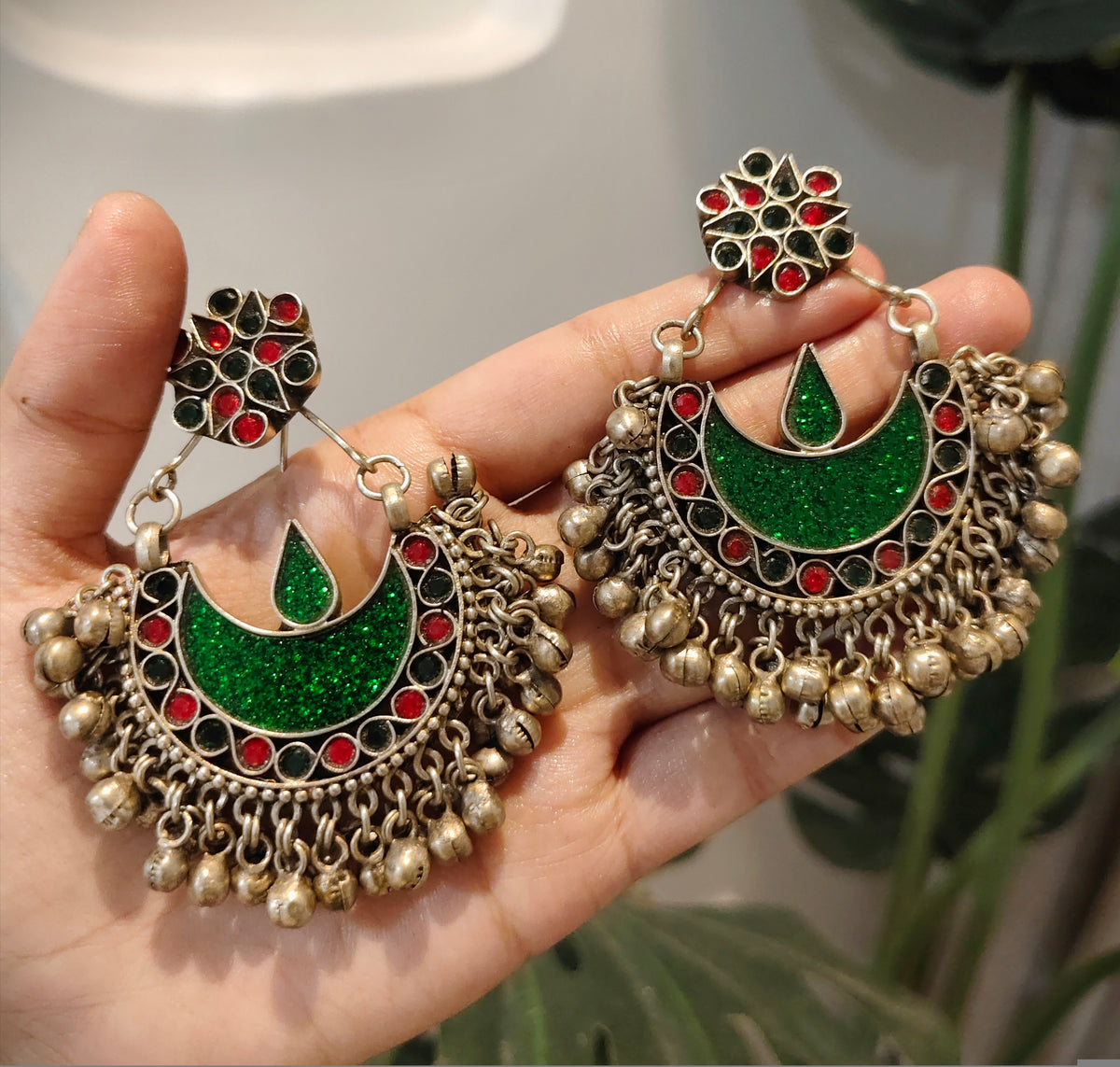 Beautiful Afghani Vintage Big Chaandbali Earrings