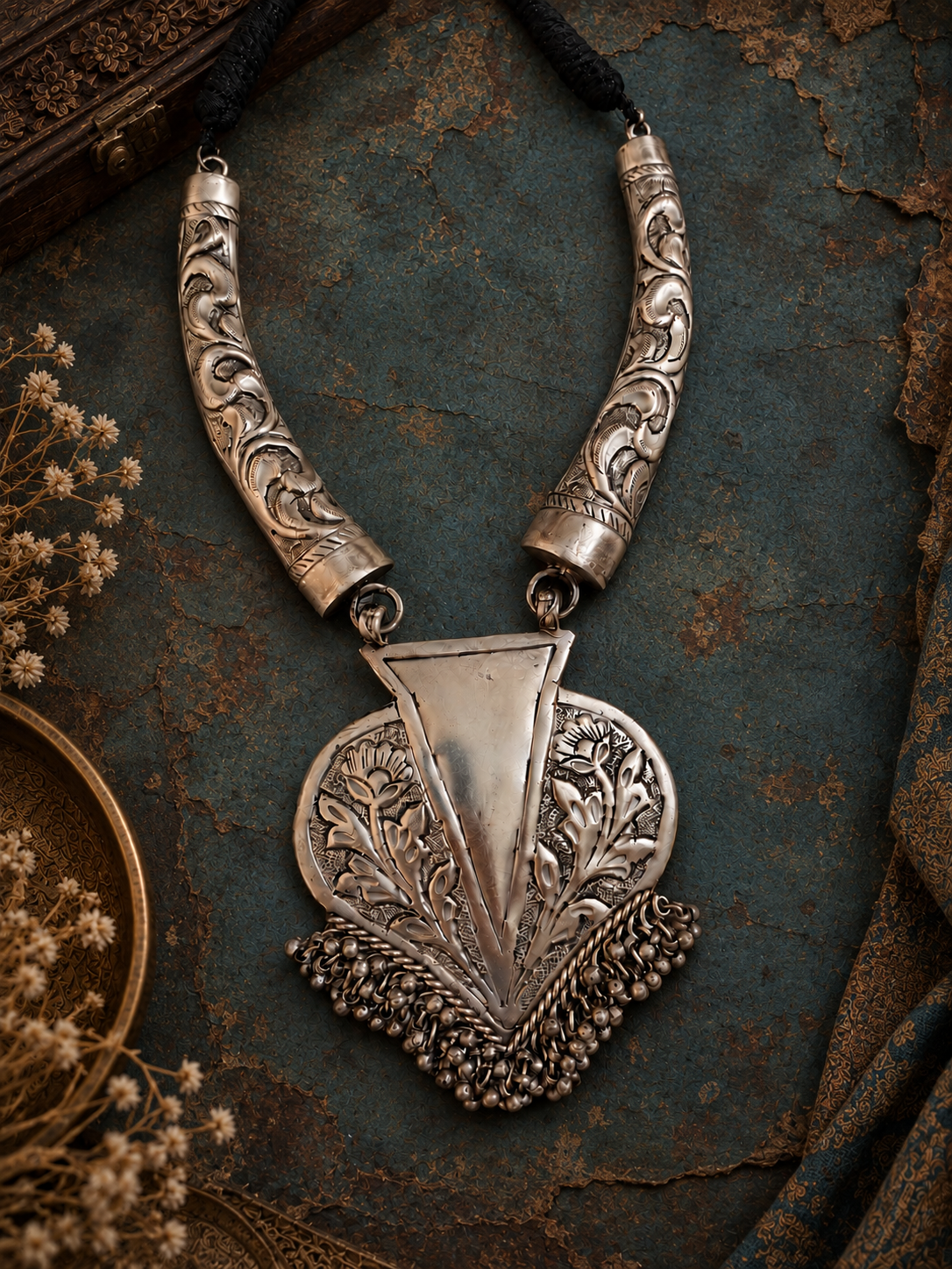 Beautiful Designer Hasli Style Chitai Work Neckpiece