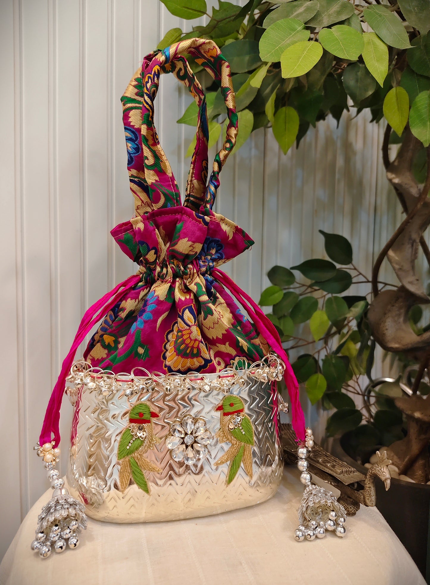 Beautiful Designer Metal Potli Bag