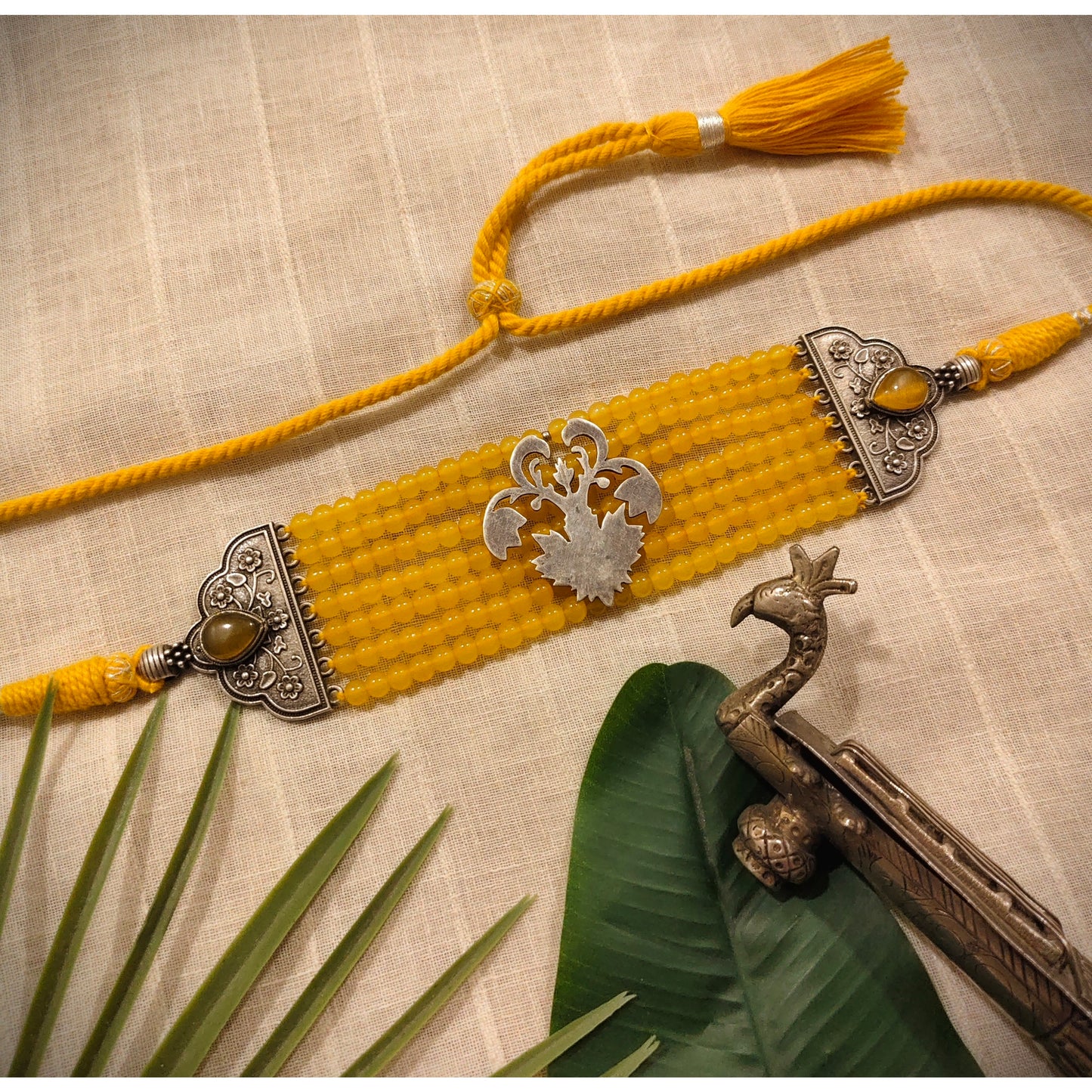 Beautiful Designer Beaded Choker With Handmade Dori