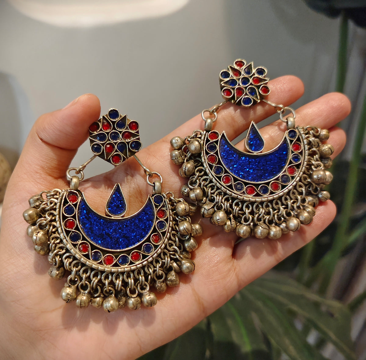 Beautiful Afghani Vintage Big Chaandbali Earrings