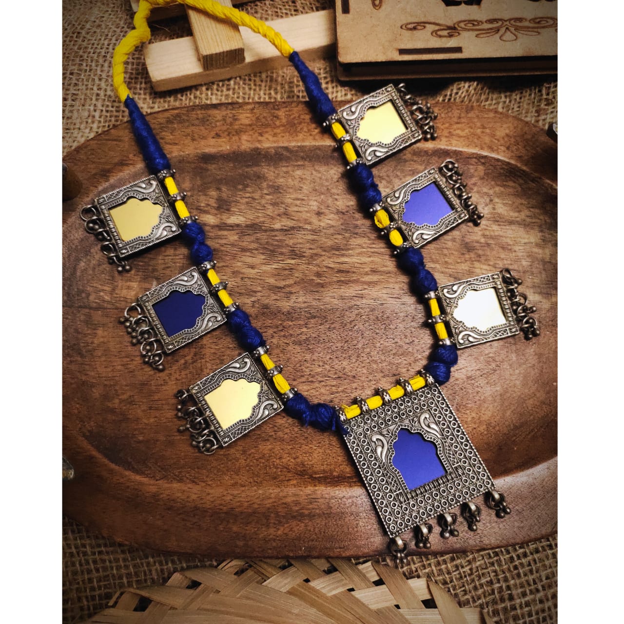 Beautiful Designer Glass Frame Necklace