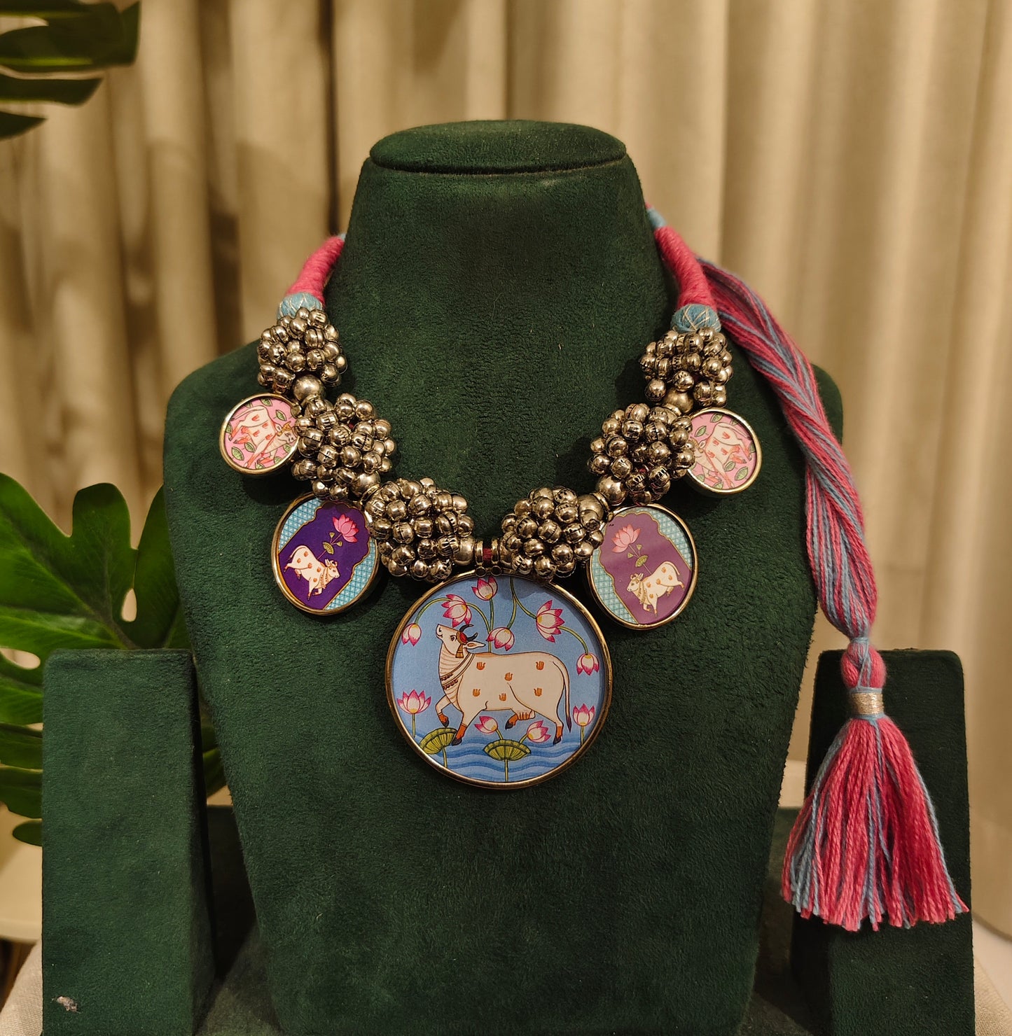 Beautiful Designer Ghungroo Ball Painting Mix Neckpiece