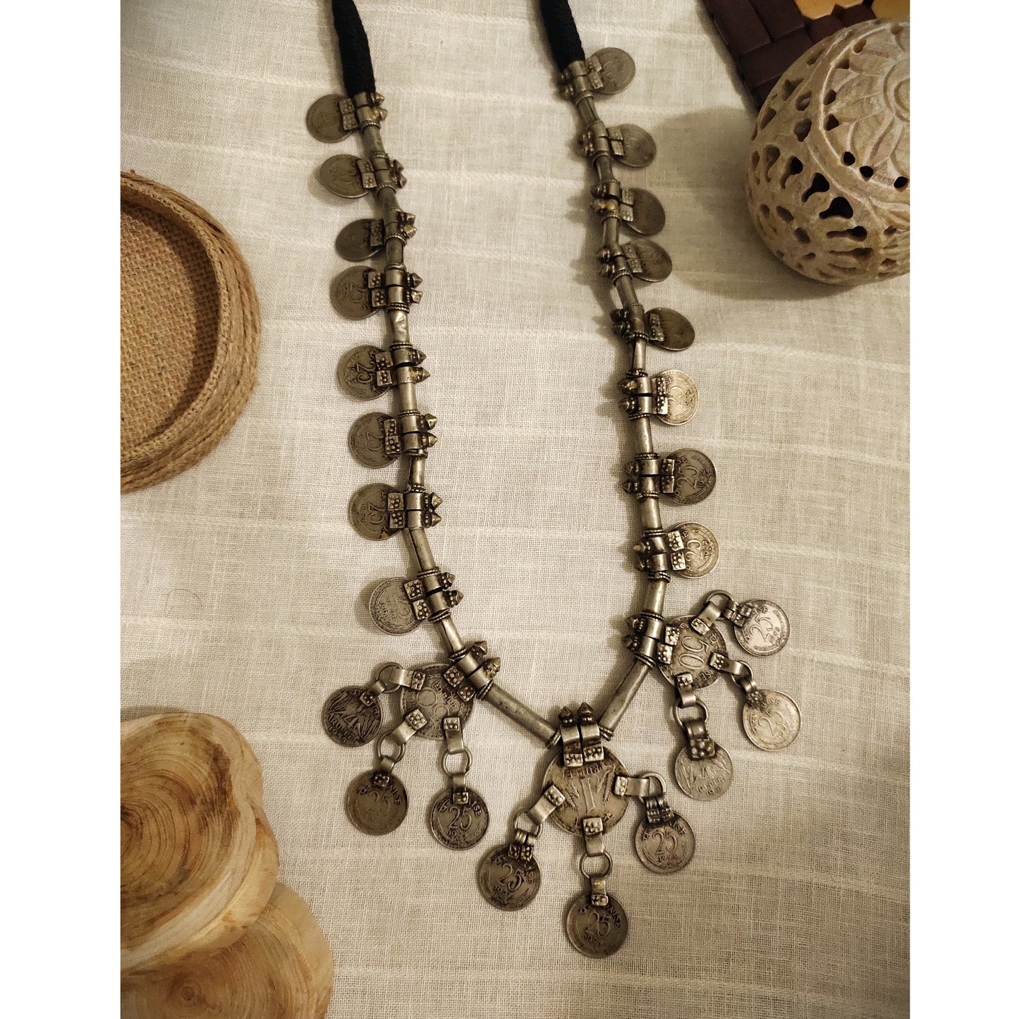 Beautiful Tribal Coin Vintage Necklace