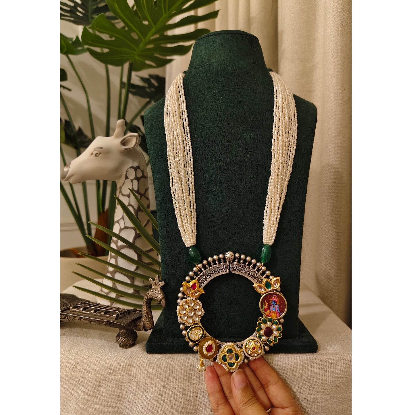 Beautiful Designer Fusion Pendant Long Necklace