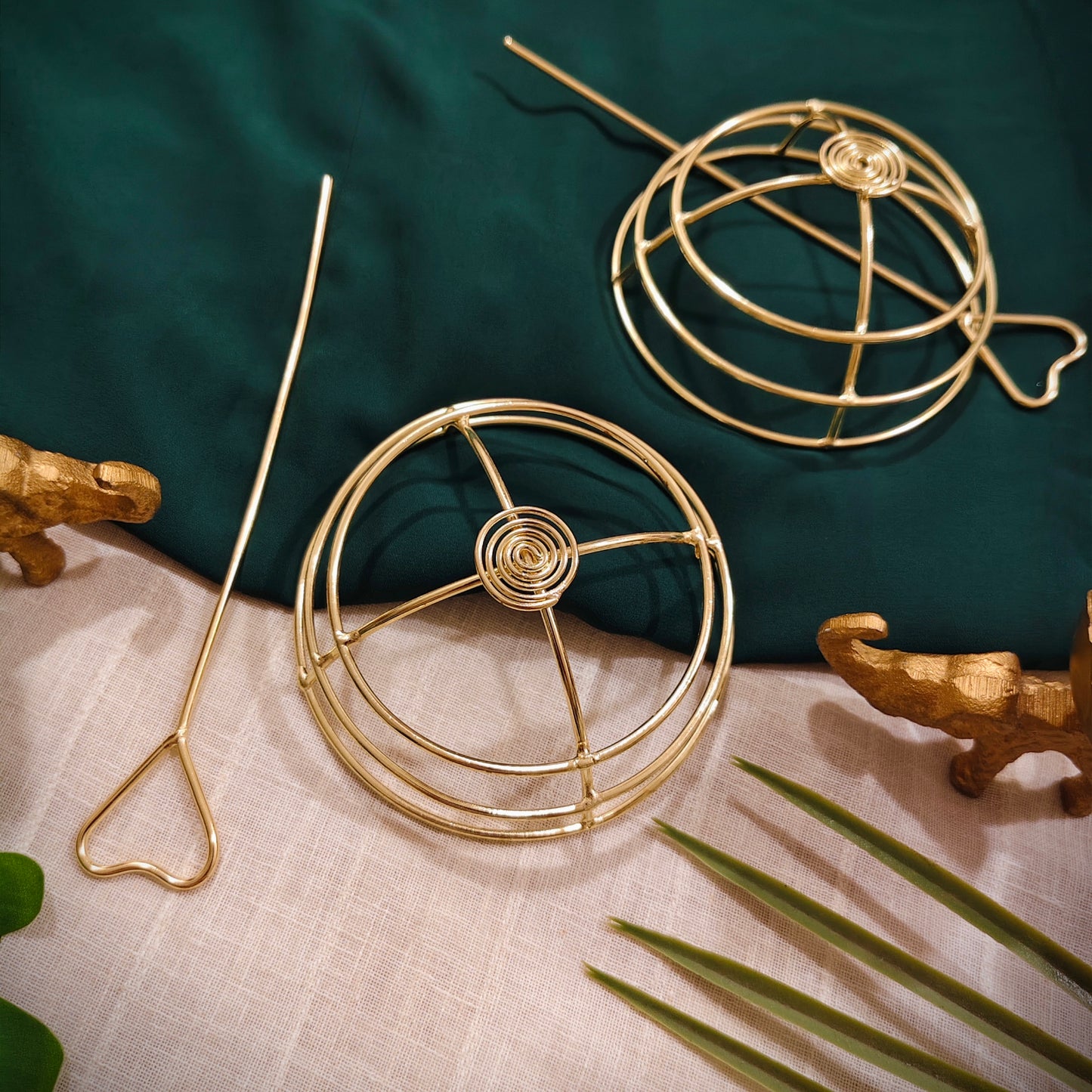 Beautiful Designer Golden Hair Bun Accessory Each Pc