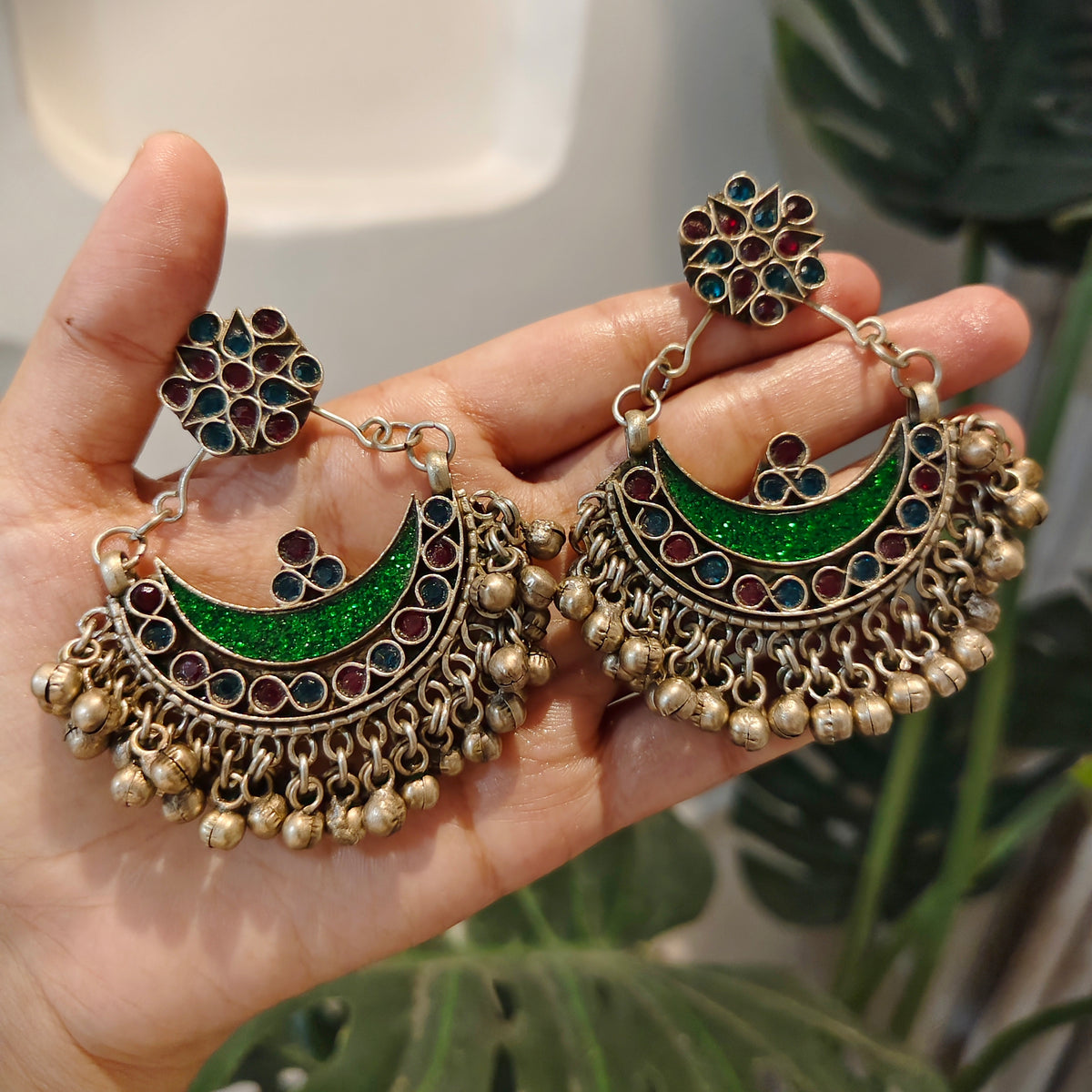 Beautiful Afghani Vintage Big Chaandbali Earrings