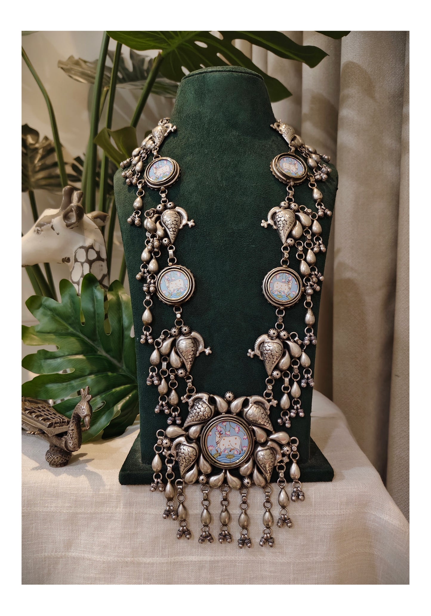 Beautiful Designer Painting Tota Necklace