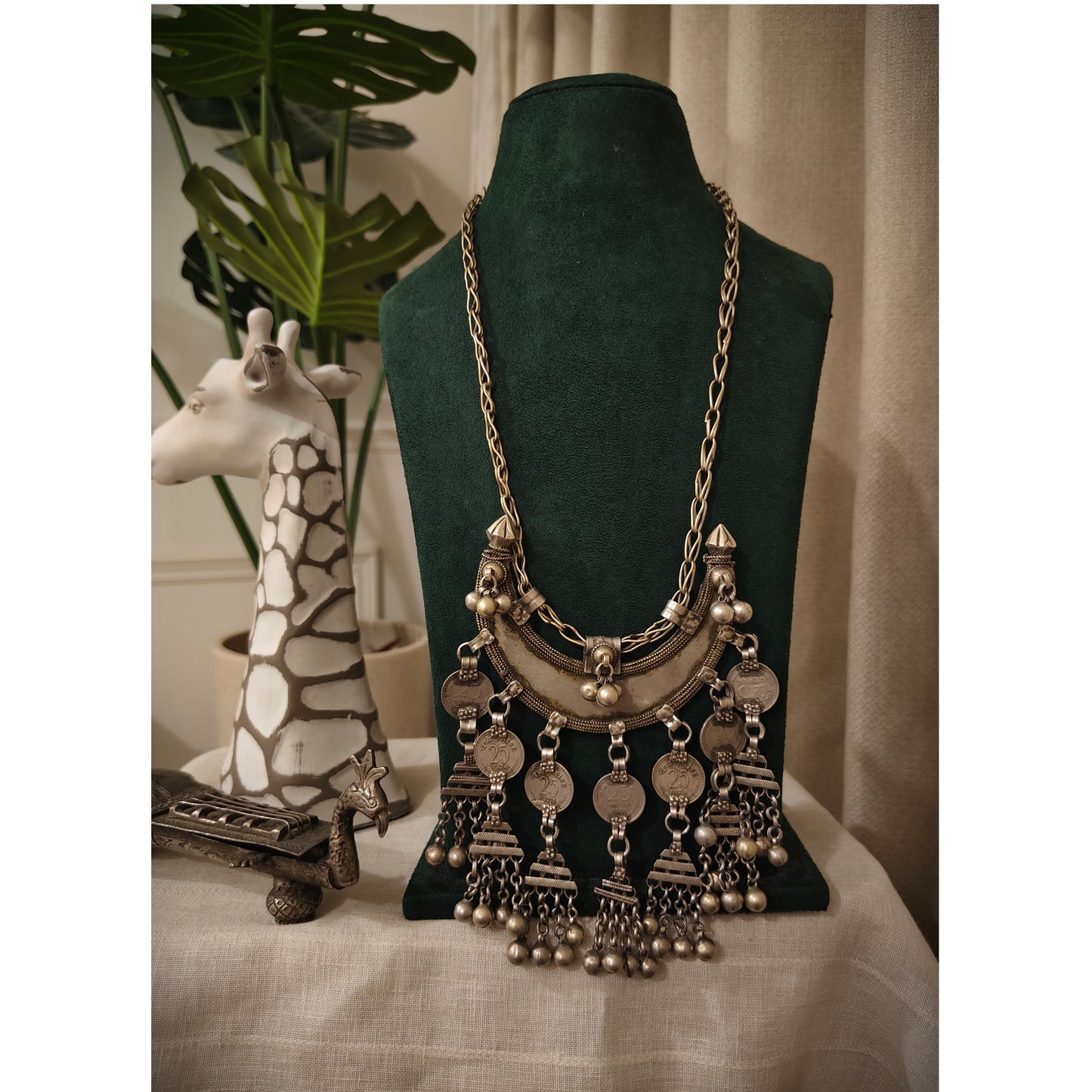 Beautiful Designer Afghani Vintage Chaand Necklace