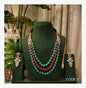 Beautiful Designer Firoza & Coral Necklace With Earrings