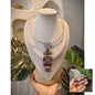 Beautiful Designer Stone Embedded Pendant Hasli With Earrings