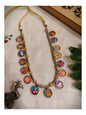 Beautiful Designer Painting Mix Dual Tone Necklace