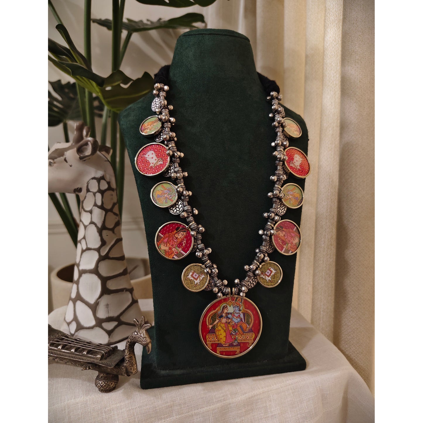 Beautiful Designer Painting Mix Long Necklace