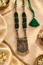Beautiful Designer Stone Embedded Pendant Beaded Necklace