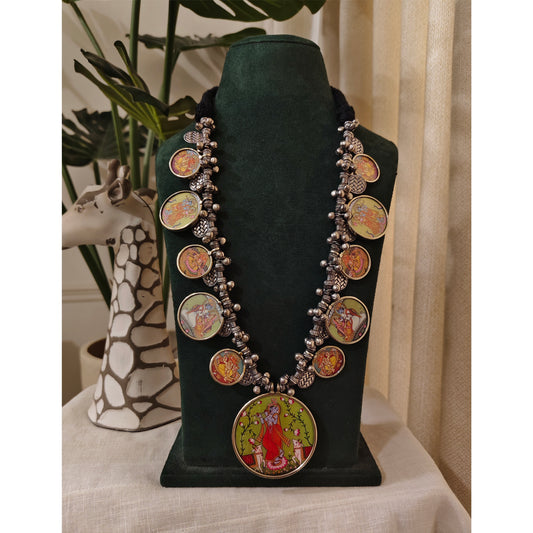 Beautiful Designer Painting Mix Long Necklace