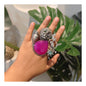 Beautiful Designer Stone Embedded Fusion Adjustable Ring