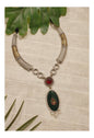 Beautiful Designer Stone Embedded Hasli Style Necklace