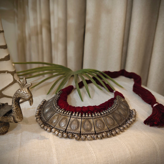 Beautiful Designer Choker / Neckpiece With Handmade Adjustable Dori