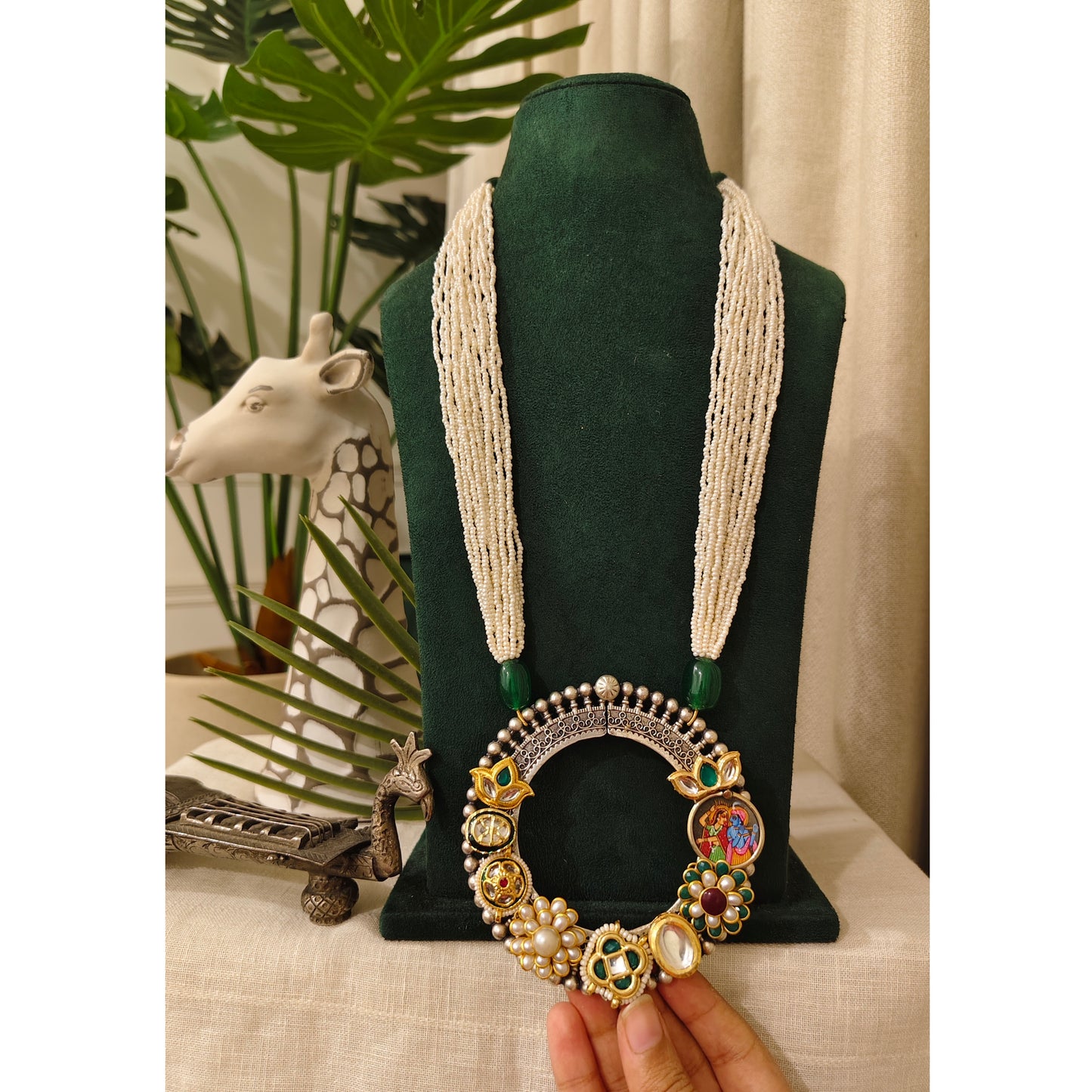 Beautiful Designer Fusion Pendant Long Necklace