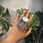 Beautiful Designer Stone Embedded Fusion Adjustable Ring
