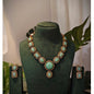 Beautiful Designer Stone Embedded Necklace With Earrings