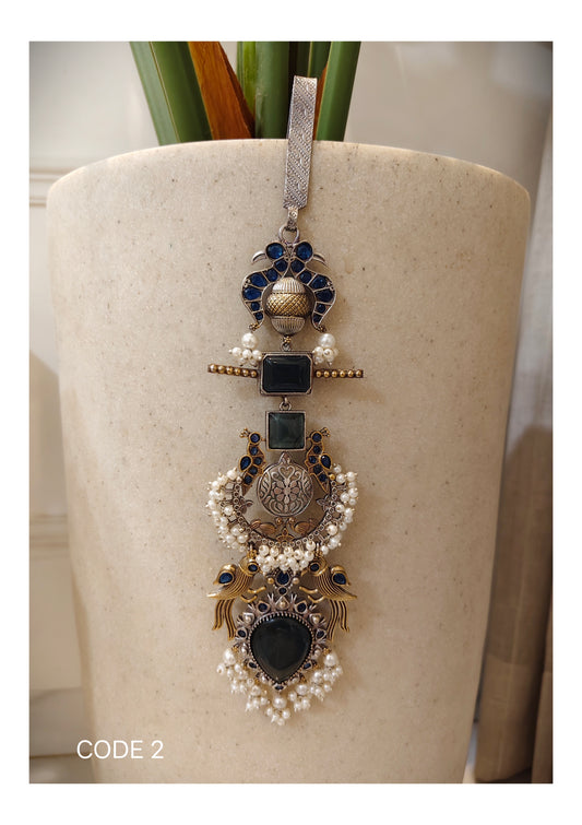 Beautiful Designer Stone Embedded Dual Tone Long Chaabi Gutchha (worn on the waist)
