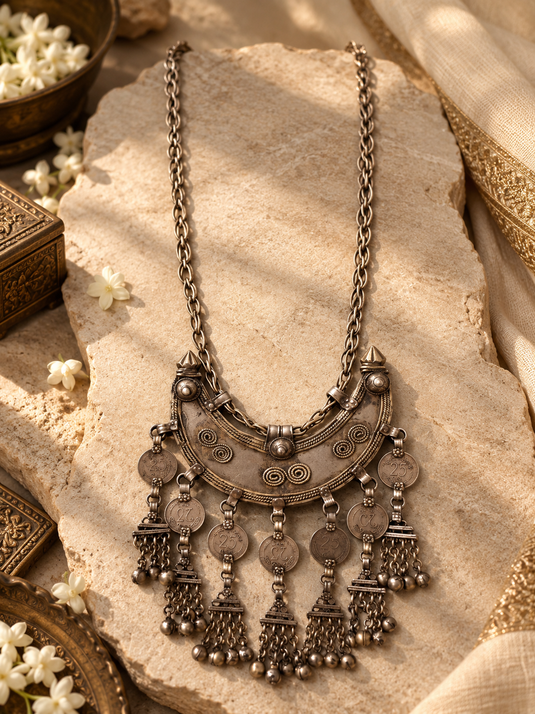 Beautiful Tribal Chaand Vintage Long Necklace