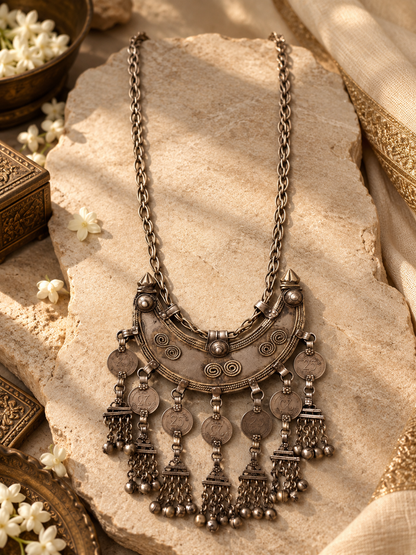 Beautiful Tribal Chaand Vintage Long Necklace