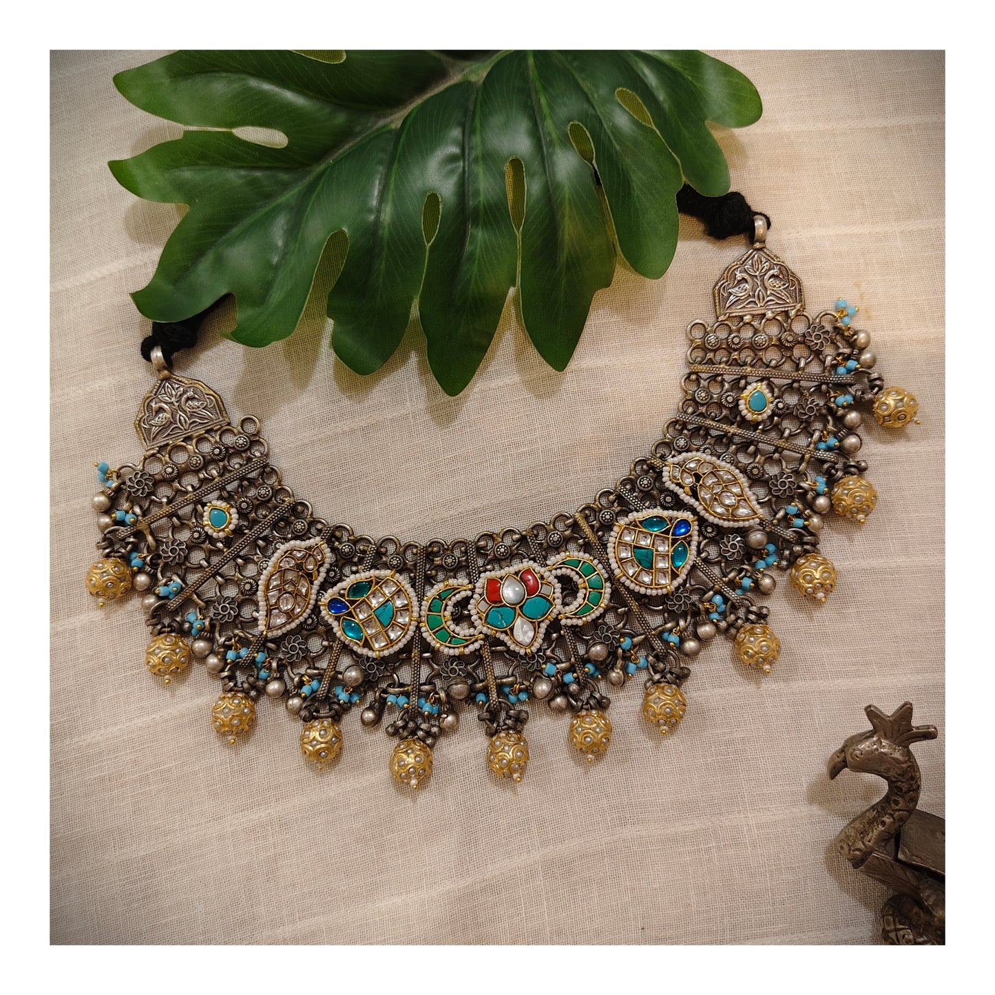 Beautiful Designer Kundan Detailing Jaal Patta Neckpiece