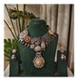 Beautiful Designer Fusion Statement Neckpiece With Earrings