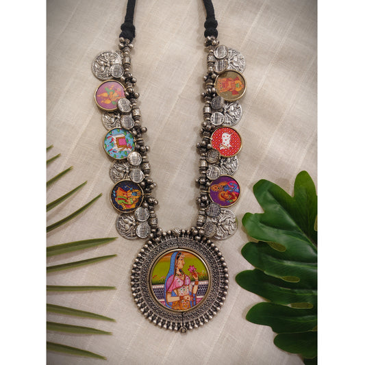 Beautiful Designer Painting Paatri Long Necklace
