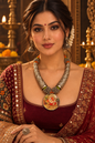 Beautiful Designer Painting Pendant Hasli Style Necklace (no earrings, no ring)
