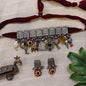 Beautiful Designer Charms Mix Statement Choker With Earrings