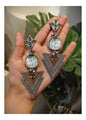 Beautiful Designer Painting Dual Tone Long Earrings
