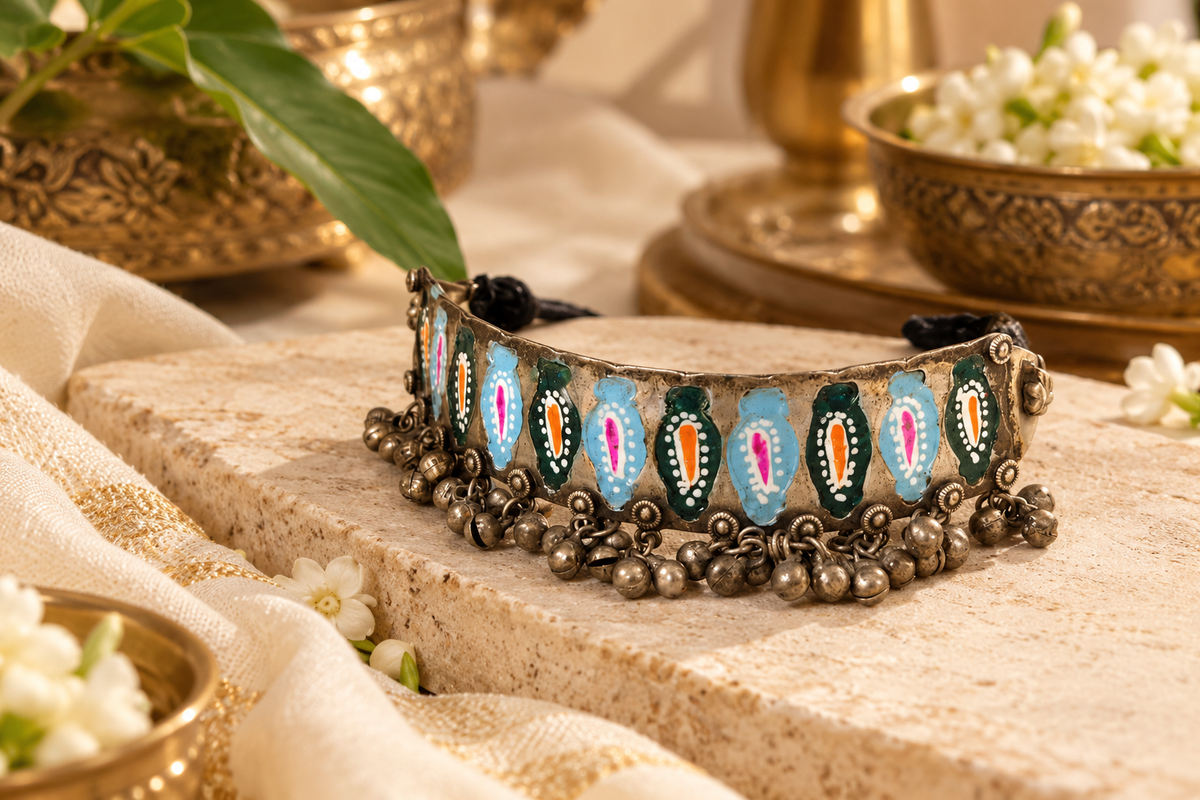 Beautiful Designer Hand-painted Choker