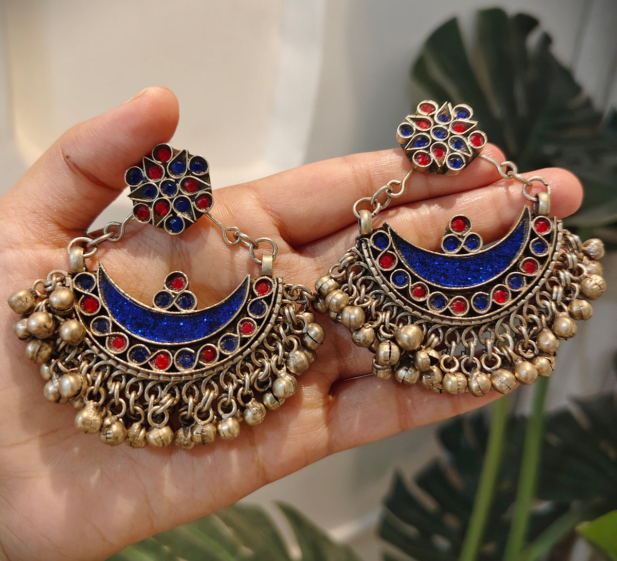 Beautiful Afghani Vintage Big Chaandbali Earrings