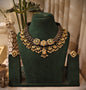 Beautiful Designer Kundan Detailing And Latkan Neckpiece With Matching Kundan Studs