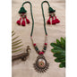 Beautiful Designer Kundan Detailing Pendant Necklace With Handmade Dori
